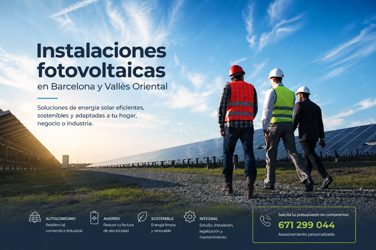 Instalación de placas solares fotovoltaicas en Barcelona